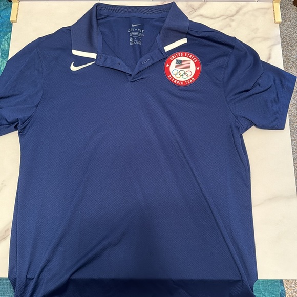 Nike official Team USA Tokyo Olympics polo. Blue. Size small. Worn once. - Picture 2 of 2